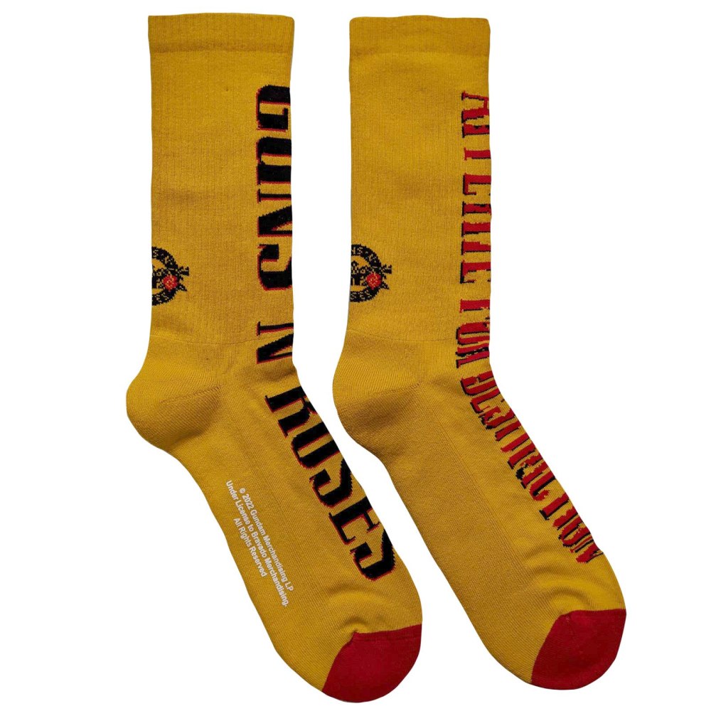 Guns N' Roses - Appetite For Destruction Socks - EU 40-45 - Yellow